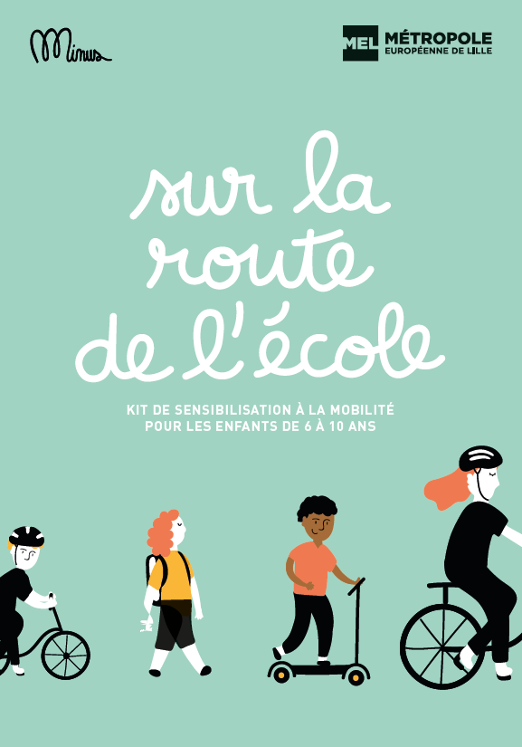 Sur la route de l’école, sensibilisation des plus jeunes au déplacement.