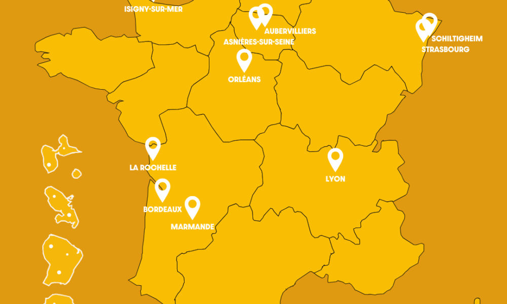 carte de france avec étapes de jérôme zindy, vélo-reporter