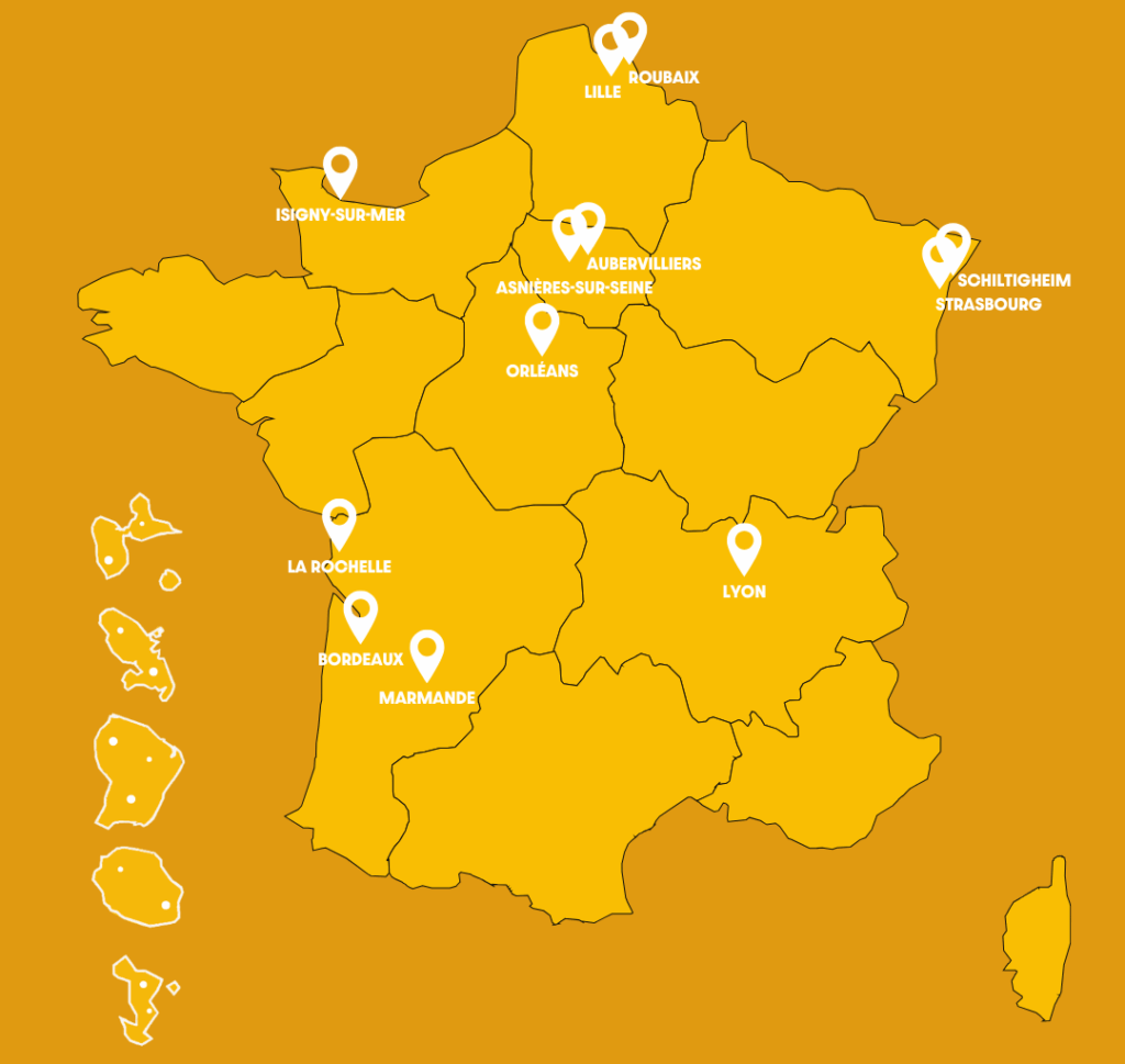 carte de france avec étapes de jérôme zindy, vélo-reporter