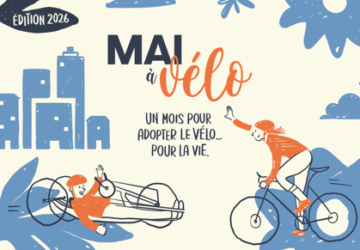 Affiche personnalisable Mai à vélo PMR