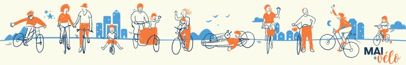 Frise cyclistes Mai à vélo 2026